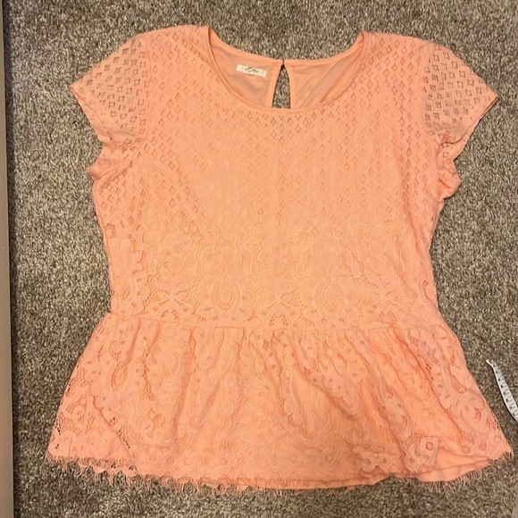 Maurice’s Peach Lace Women Top size XXL - Picture 7 of 11